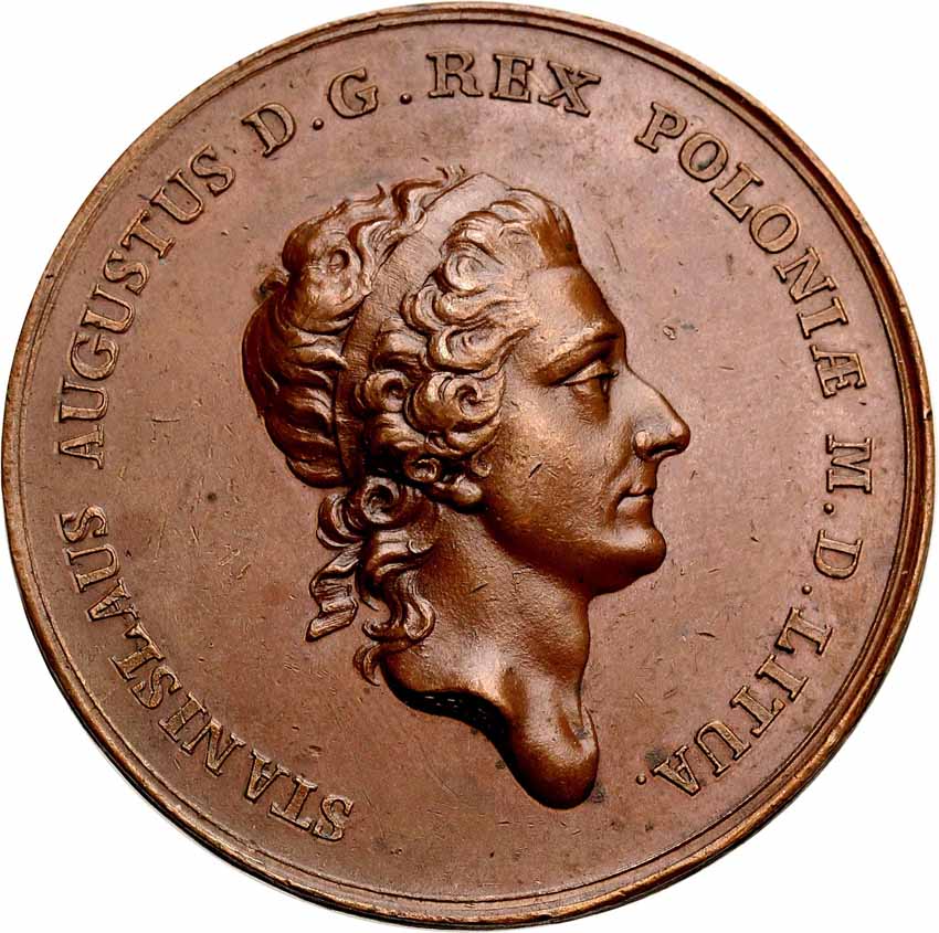 Stanisław August Poniatowski. Medal MERENTIBUS 1766, Warszawa, brąz